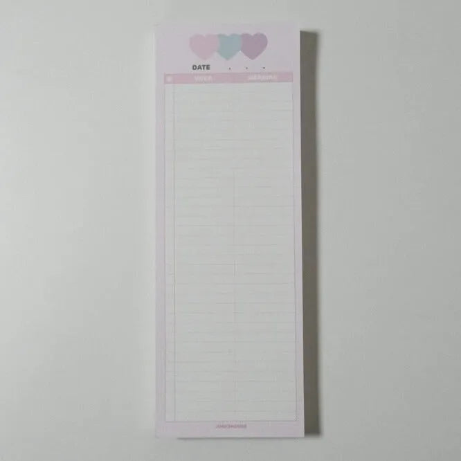 Vertical English learning notepad with double-sided printing in B5 half size