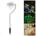 Solar powered garden spotlight with adjustable angle and waterproof design for outdoor lighting