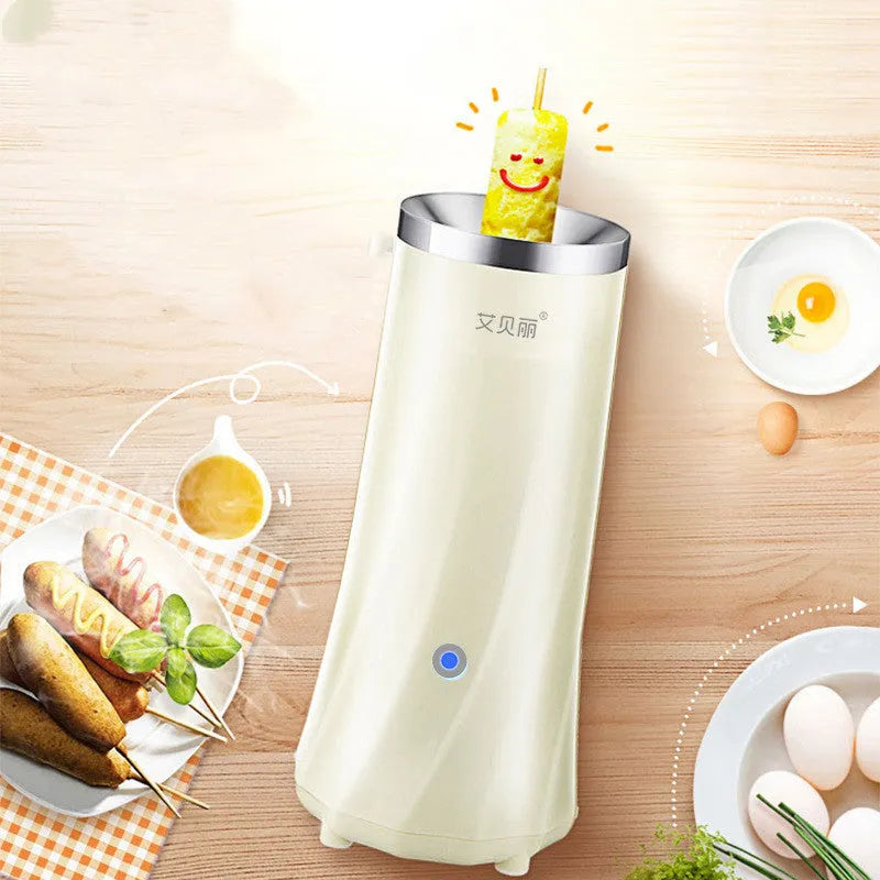 Mini breakfast machine in beige white or green colour with automatic function