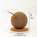 Hemp rope cat scratch board with attached toy in large and small size options
