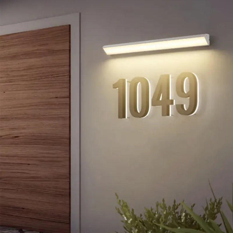 Modern LED strip wall lamp black aluminium body PC shade 150cm 48W indoor