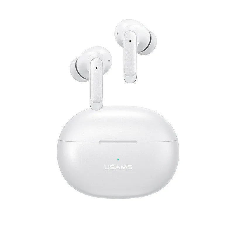 Wireless sports gaming Bluetooth in-ear headset in gradient blue colour, showing earbud design.