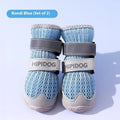 Cartoon style dog shoes in Bondi Blue colour made from breathable PU material for summer wear