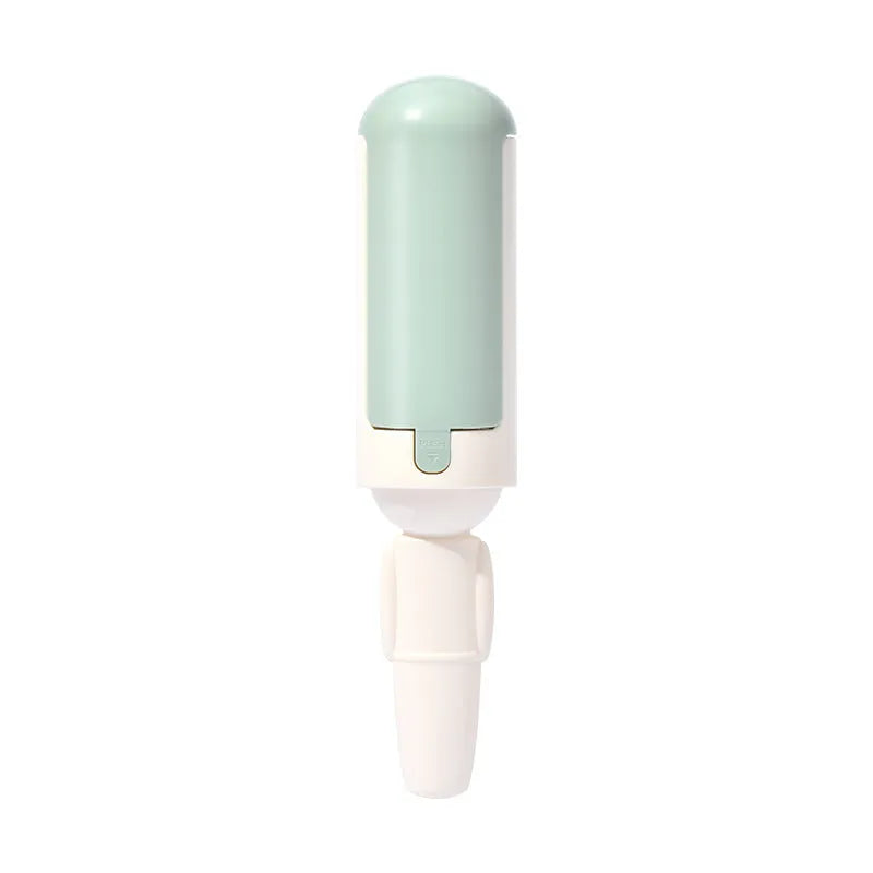 Pet hair remover roller with self-cleaning base and non-slip handle in red black colour