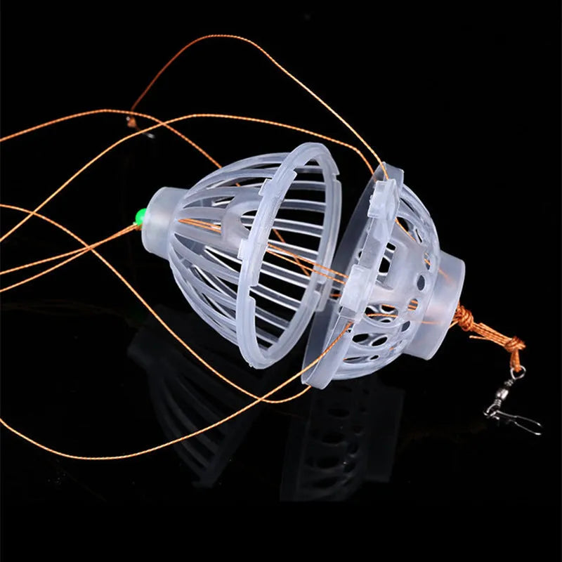 Silver carp bighead fishing set showing No. 9 barbed fishhooks with monster double buckle exlosive hook construction