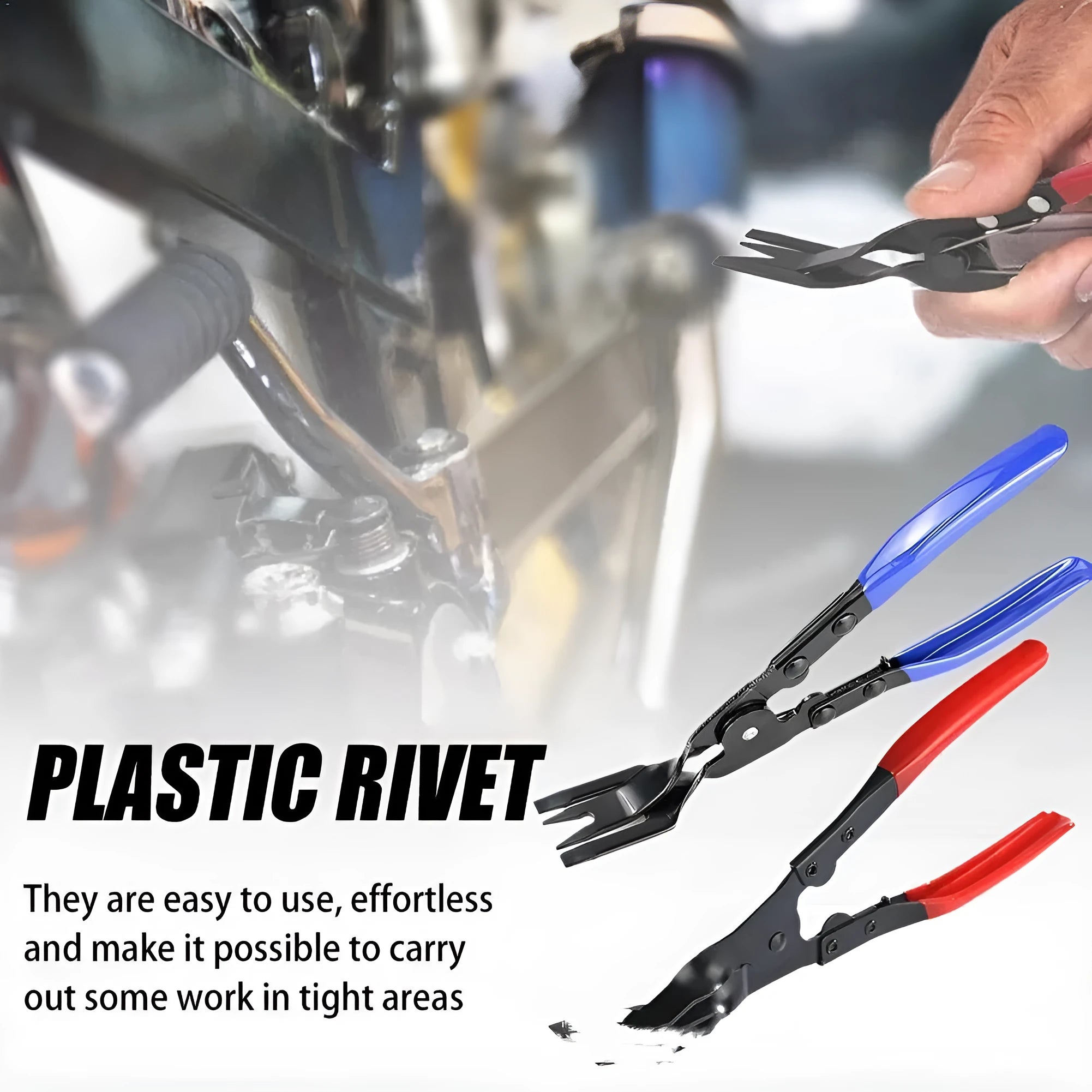 Blue steel car disassembly separator pliers repair tool for removing interior clamps