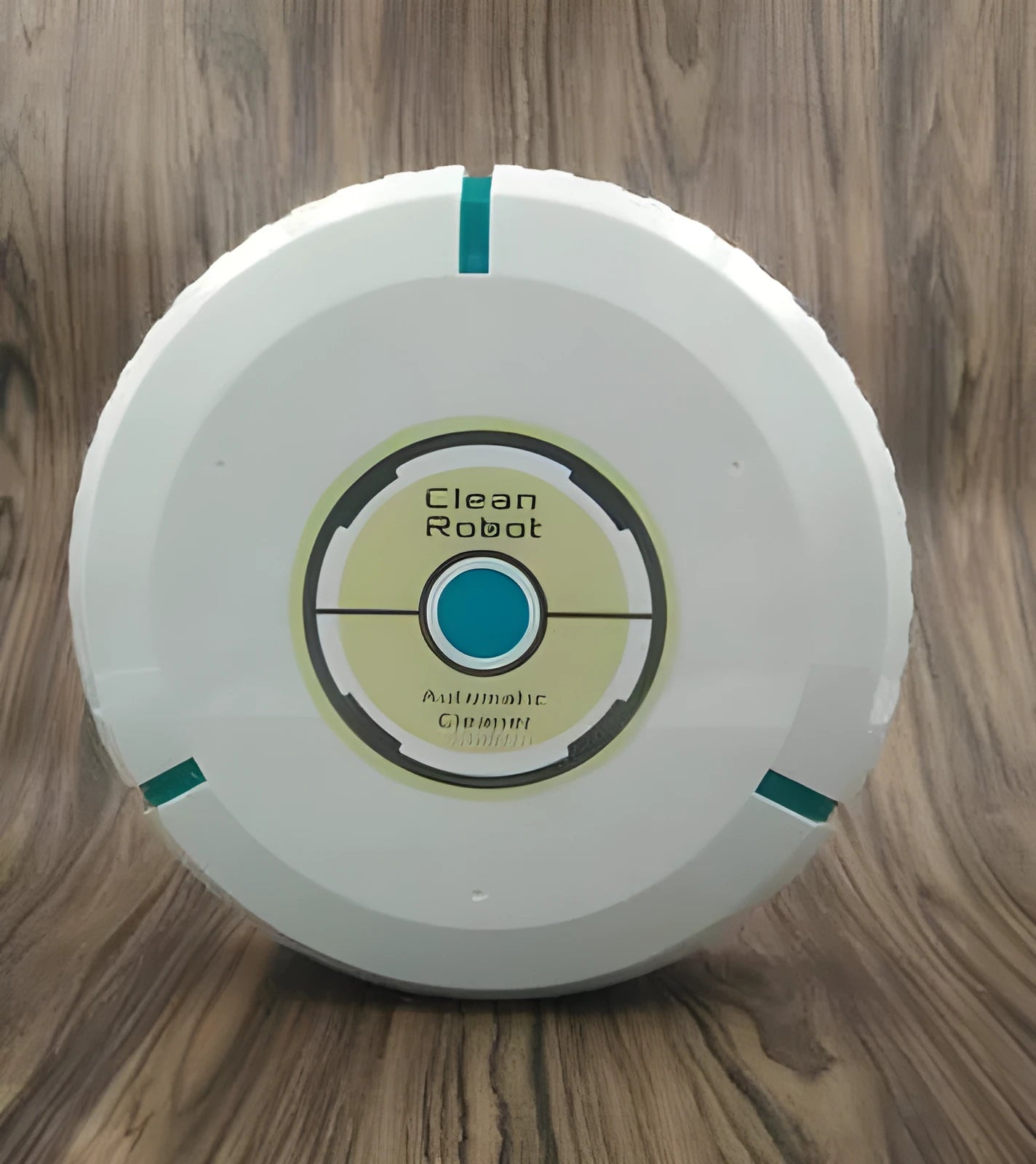 AC automatic robot vacuum cleaner in black or white on a hardwood floor