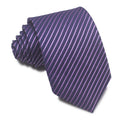 Men's red, black, and blue striped Jacquard tie with an 8cm width.