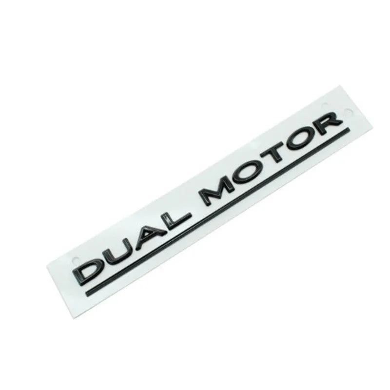 Tesla Model 3 double motor performance bumper decal sticker in ABS plastic