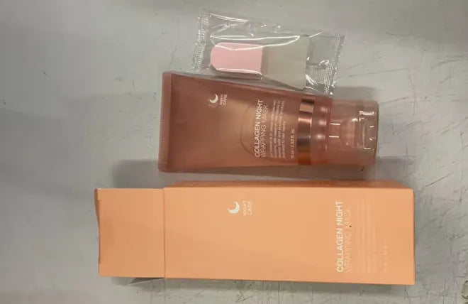 75ml collagen night face mask bottle with brush applicator for peel-off skincare treatment