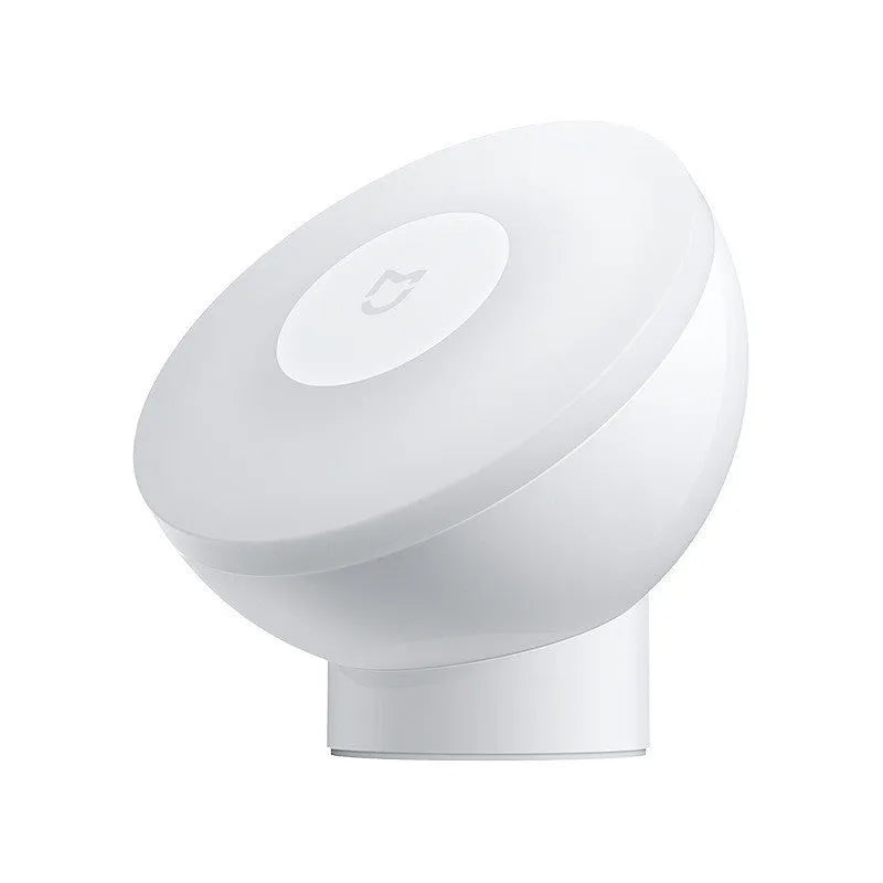 White modern bedside table lamp with Bluetooth and motion sensor features