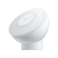 White modern bedside table lamp with Bluetooth and motion sensor features