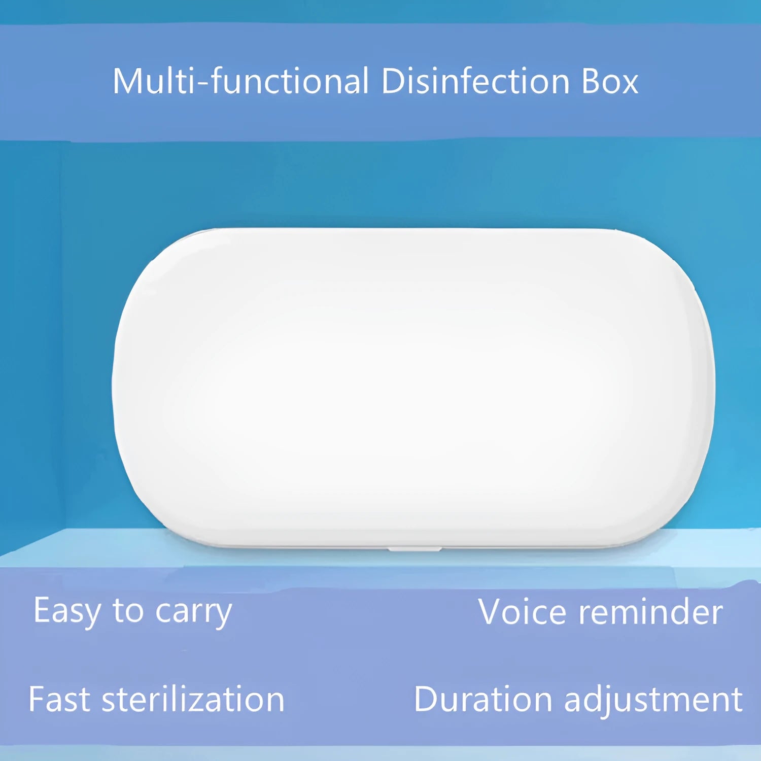 White ultraviolet wireless disinfection box with charging function for mobile phones and personal items