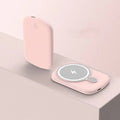 Magsafe magnetic wireless power bank in four colour options with 5000mAh or 10000mAh capacity