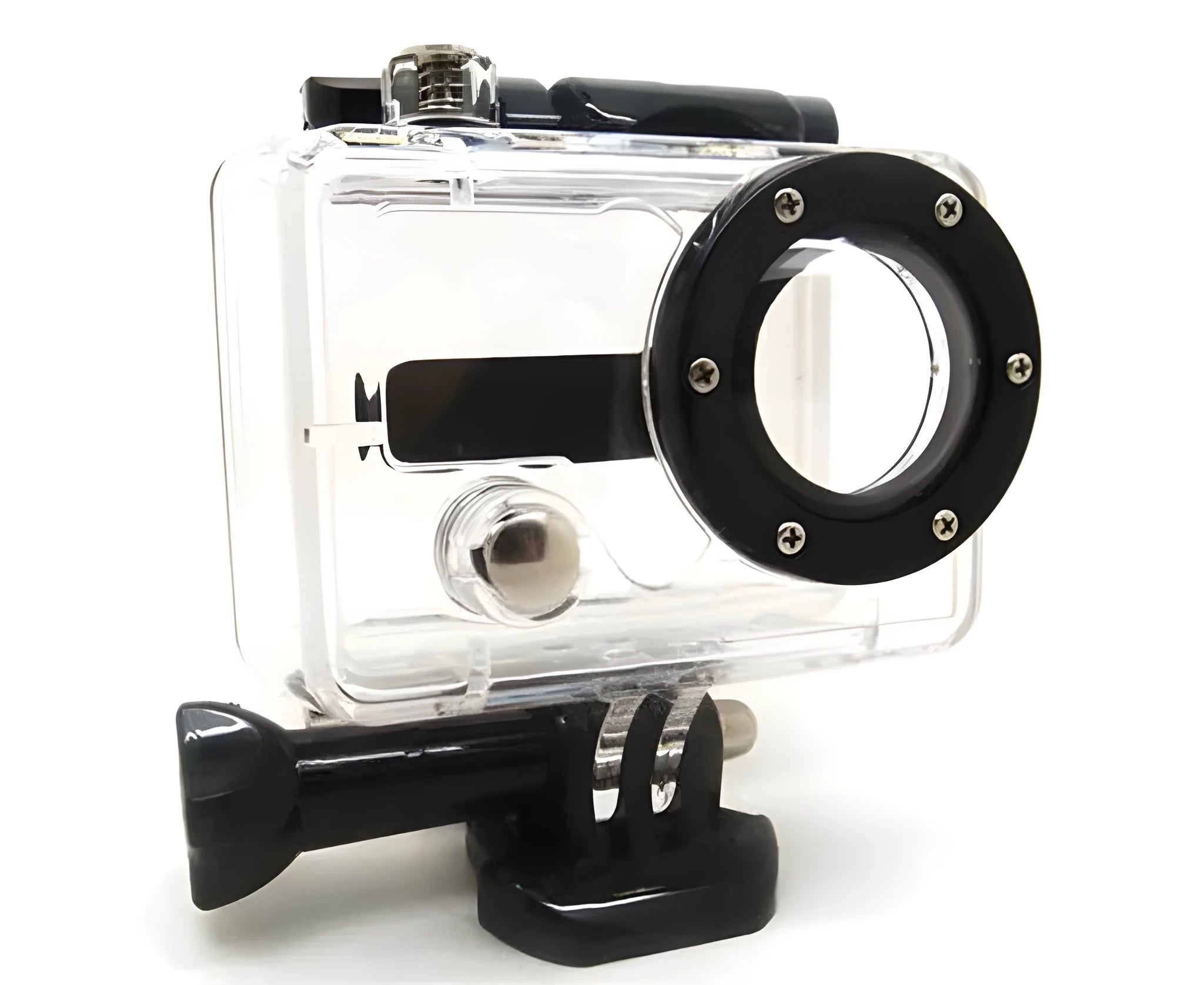 Suptig waterproof housing case for GoPro Hero 1 and Hero 2 with flat glass lens underwater at depth