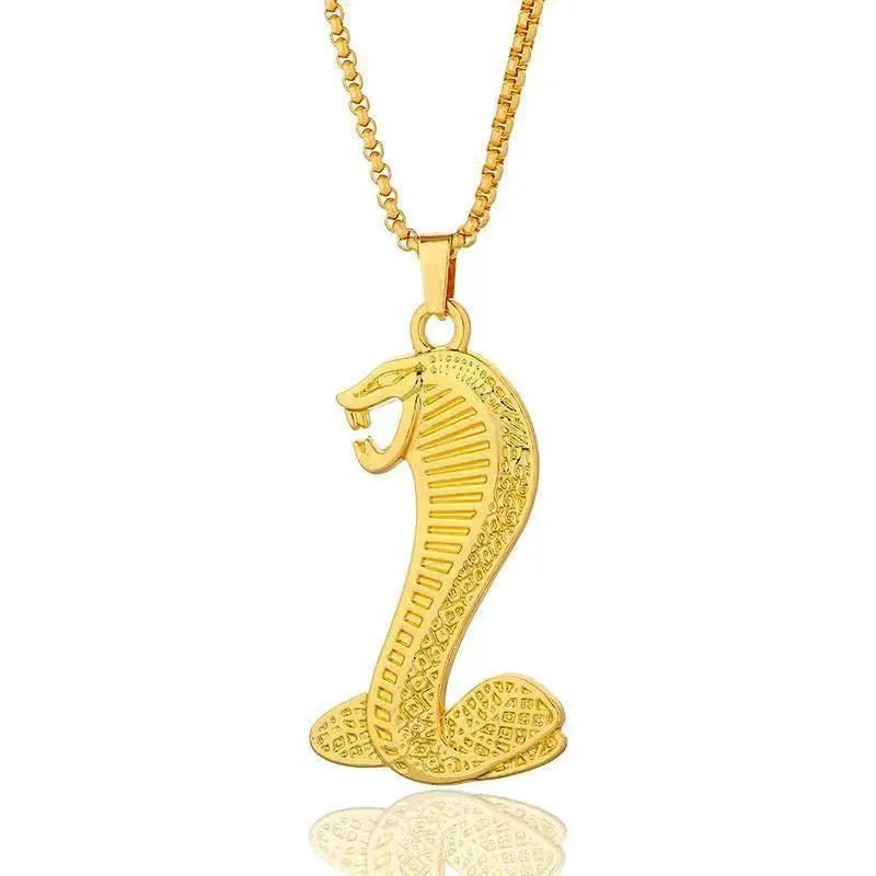 Gold-colour geometric pendant necklace for women with a clear inlaid zircon stone.