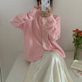 Korean artistic retro knitwear sweater coat in loose free size with viscose fabric