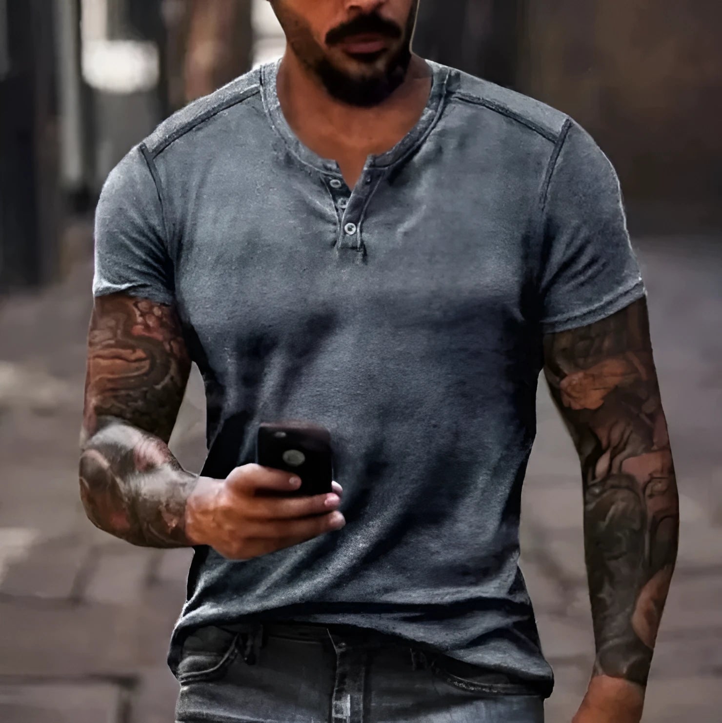 Men's bird eye cloth short sleeve polo shirt with lapel button in various colours