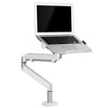 Aluminium hover notebook stand with adjustable arm bracket in silver or black colour