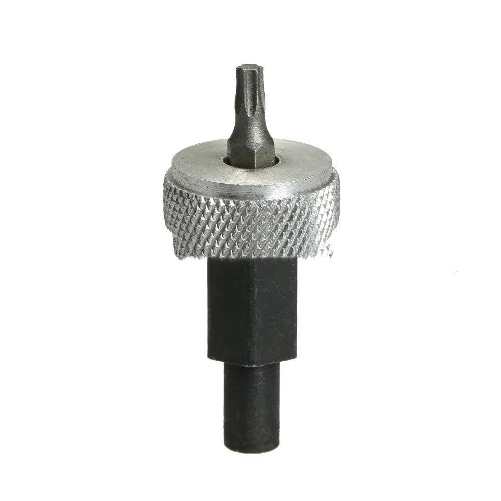 Ignition module wrench tool with carbon steel handle and aluminium knobs for distributor block mounting