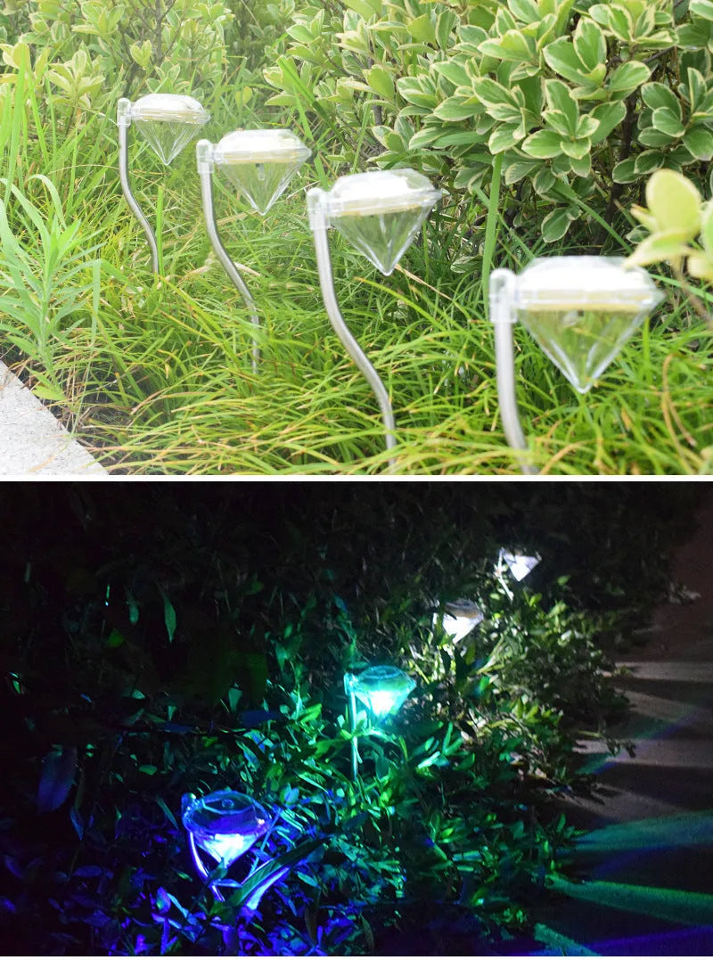 Solar powered garden spotlight with adjustable angle and waterproof design for outdoor lighting