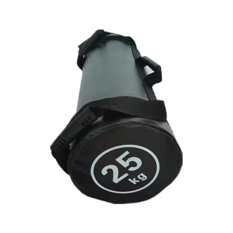 White PVC fitness training sandbag for weight lifting and strength conditioning