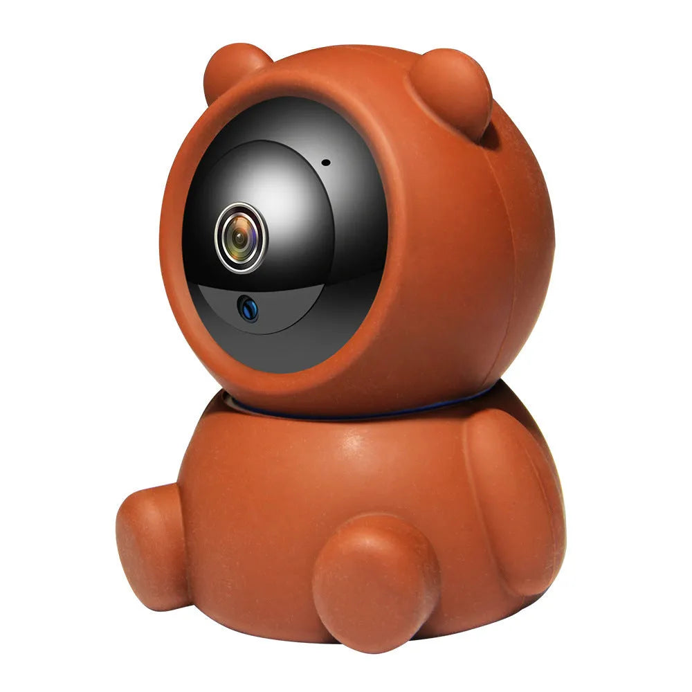 Bear 1080P wireless indoor security camera with infrared night vision on a shelf