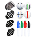 Golf putter alignment tool with plastic scriber and drawing pens for putting practice