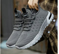 Men's mesh casual shoes in solid colour design showing size and colour options