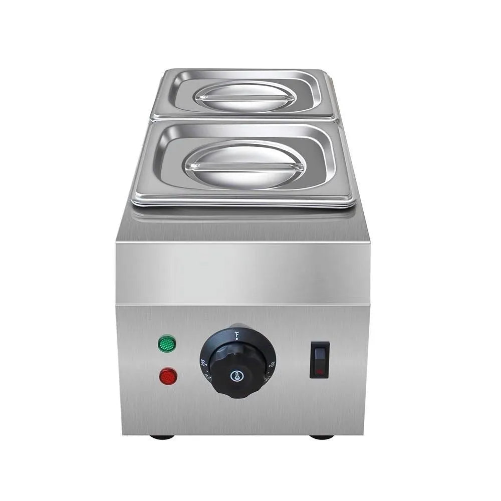 Commercial electric chocolate melting machine with stainless steel tank and digital temperature control display.