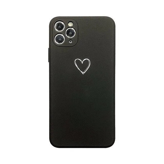 Silicone TPU back cover case for Apple iPhone in solid colour options: black, green, grey, pink, purple, red, white, light green.