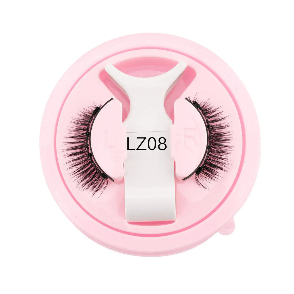 Reusable waterproof false eyelashes with thick artificial fibre construction and natural styling