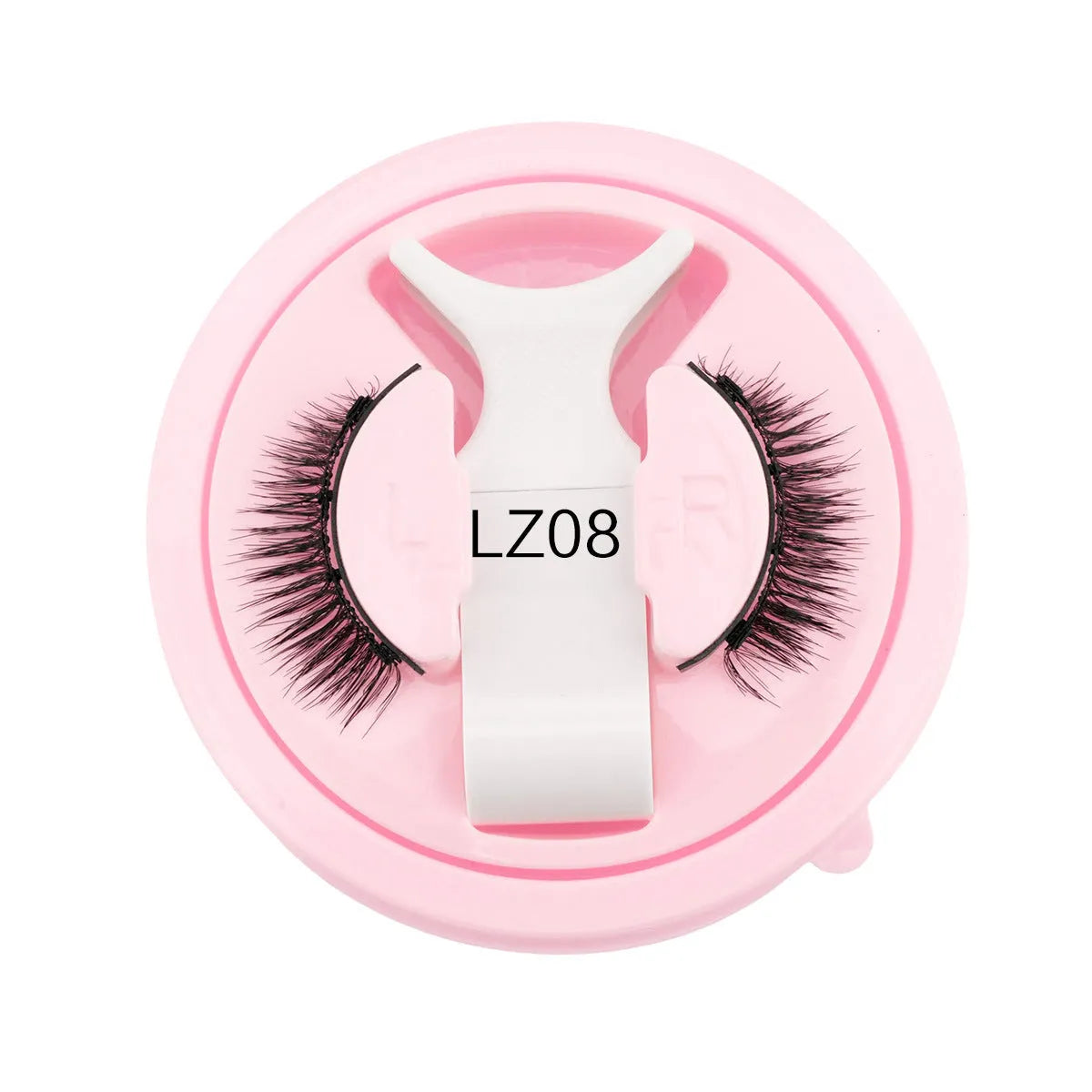 Reusable waterproof false eyelashes with thick artificial fibre construction and natural styling