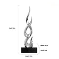 High-rise festival decoration ornament in bright gold and transparent gradient blue resin plastic craft
