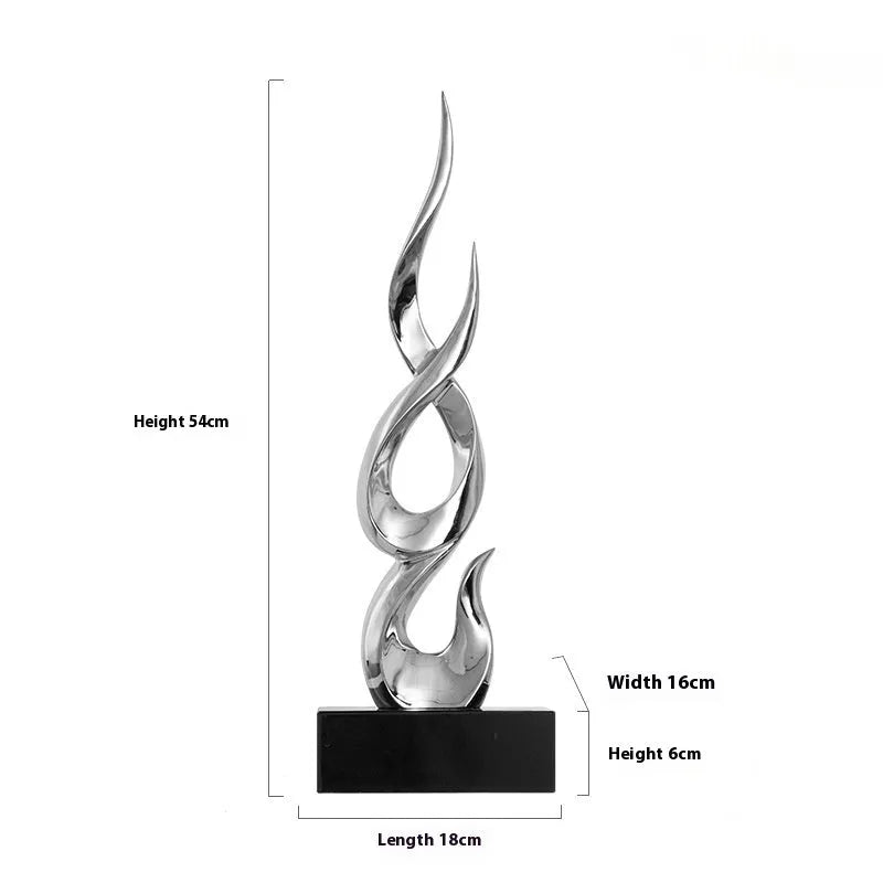 High-rise festival decoration ornament in bright gold and transparent gradient blue resin plastic craft
