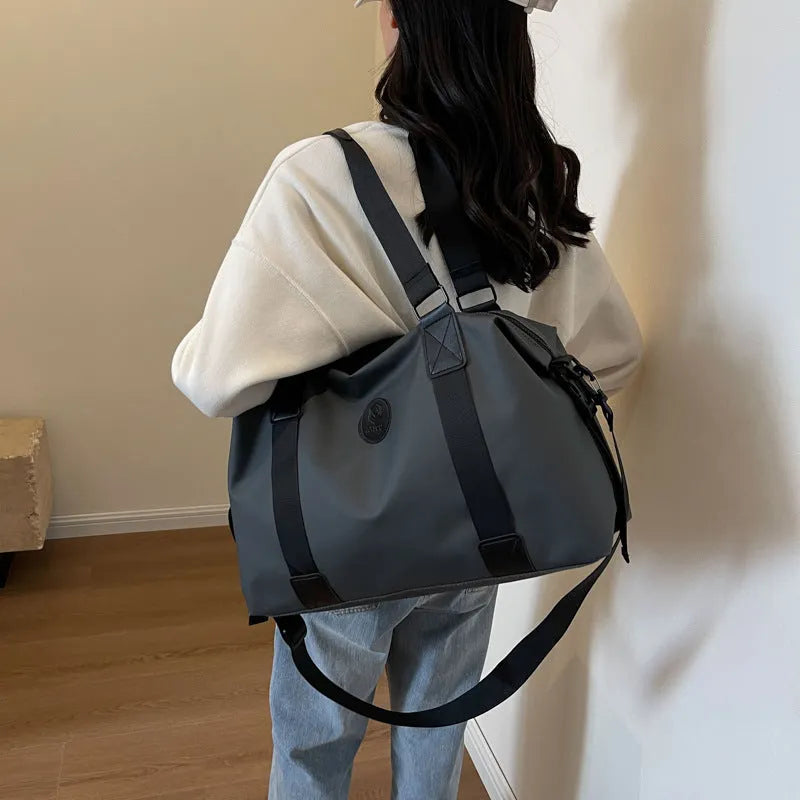 Large capacity waterproof travel backpack in Oxford cloth with spine protection