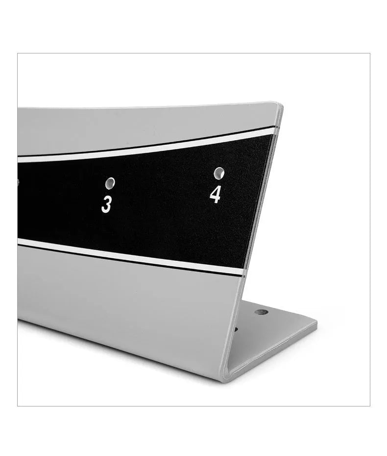 Golf putter trajectory balance simulator with adjustable push rod balancer for stroke practice