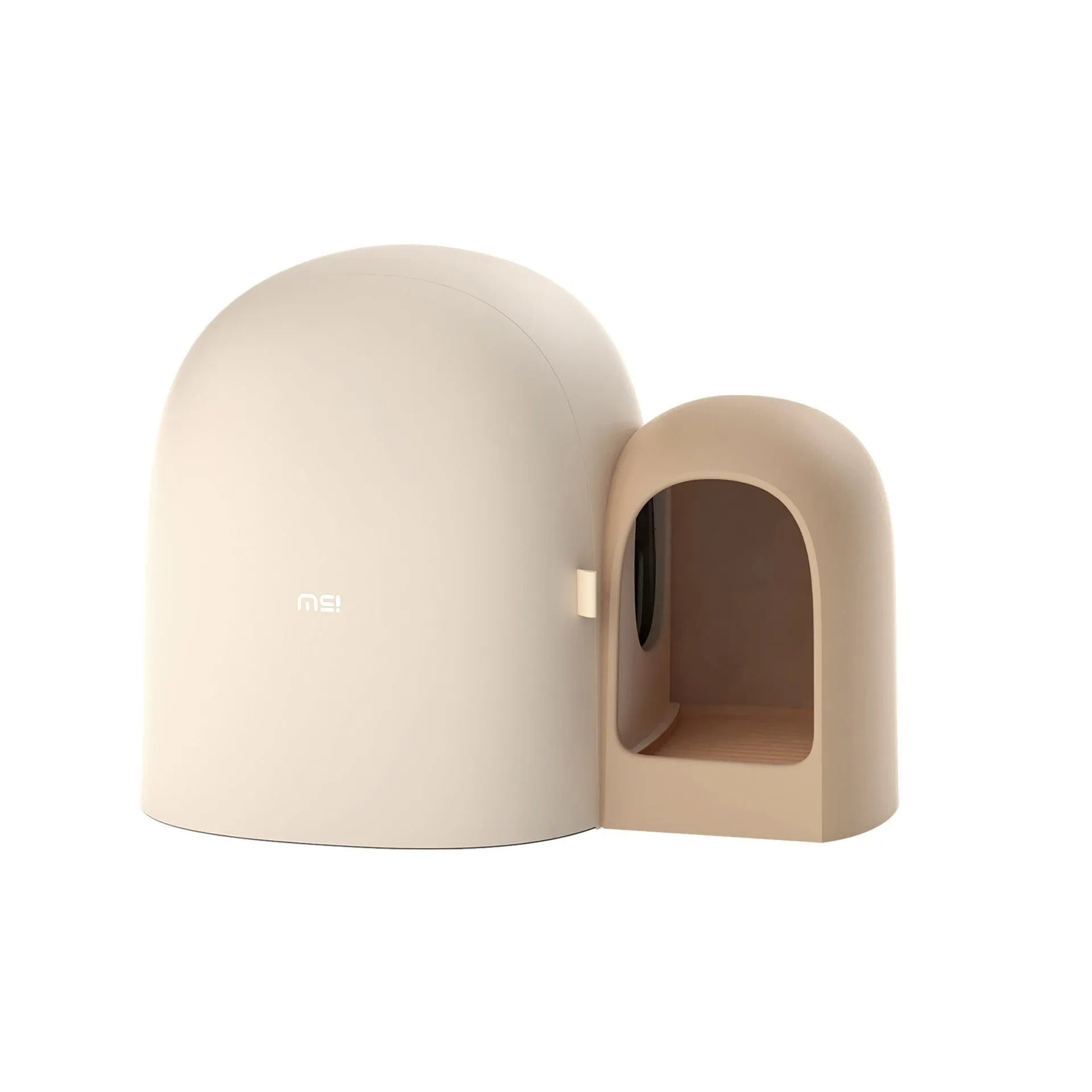 A fully enclosed oversized cat litter box in Moss Green colour, showing its large dimensions and solid ABS plastic construction.