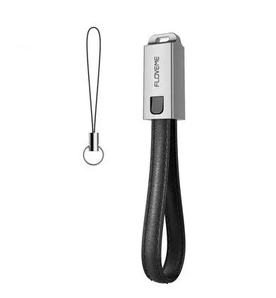 20cm Leather USB to Lightning charging cable with Zinc Alloy connector in three colour options