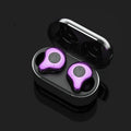 Wireless TWS Bluetooth earbuds and charging case shown in one of six colours.