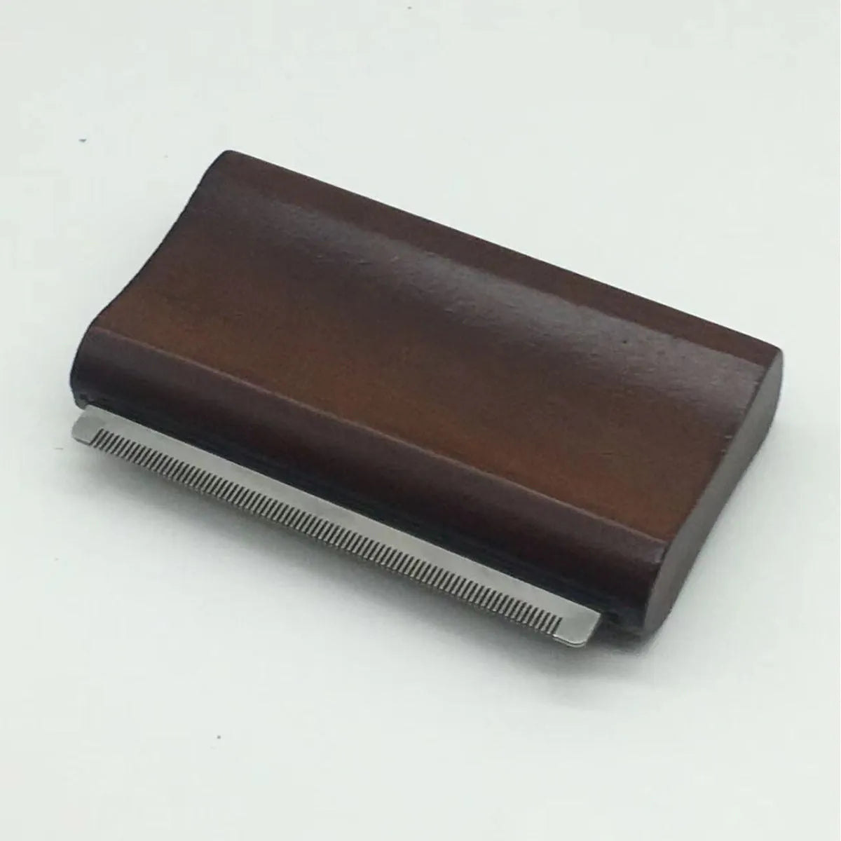 Natural beech wood dog fur comb for pet grooming and shedding with size options
