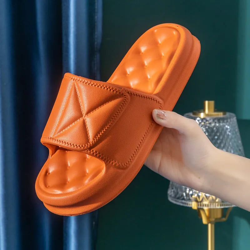 EVA non-slip bathroom slippers with thick sole in multiple colour options