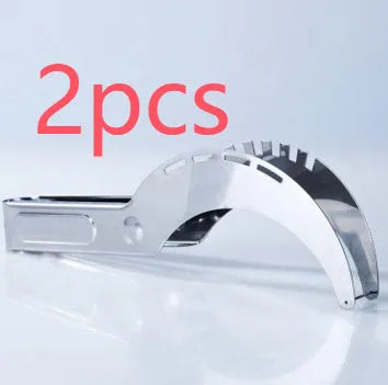 Silver stainless steel fruit cutter for watermelon hami melon pitaya pawpaw measuring 20.5 by 2.5 cm
