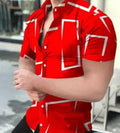Men's slim fit beach shirt with 3D printed floral pattern in multiple colour options