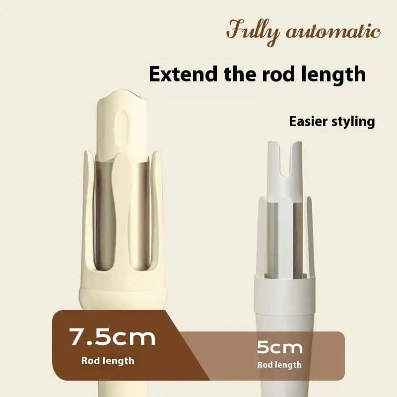 White and Chigo brand automatic hair curler with 32mm barrel and wired power plug