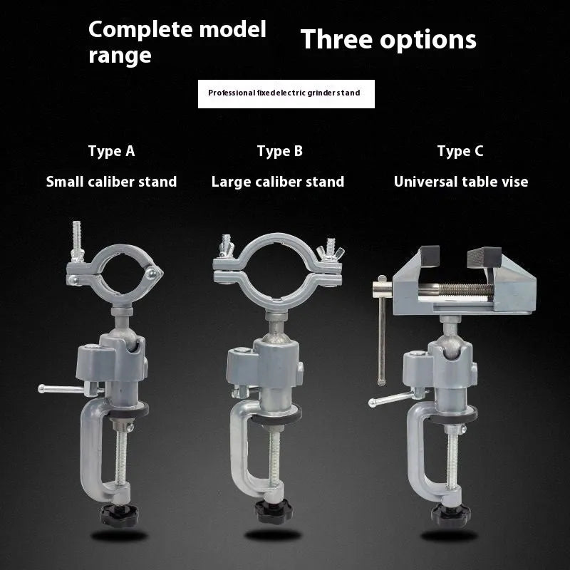 Bracket-type clamp-on bench vise with a 360-degree rotating head made from tungsten steel.