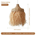 50cm diameter retro restaurant chandelier made from woven willow and wild vetch with Southeast Asian style