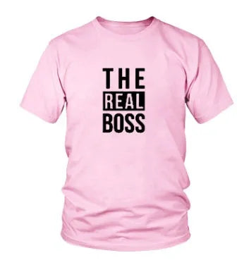 Men's loose-fitting round-neck T-shirt with a graphic print, short sleeves, and a tag showing size label.