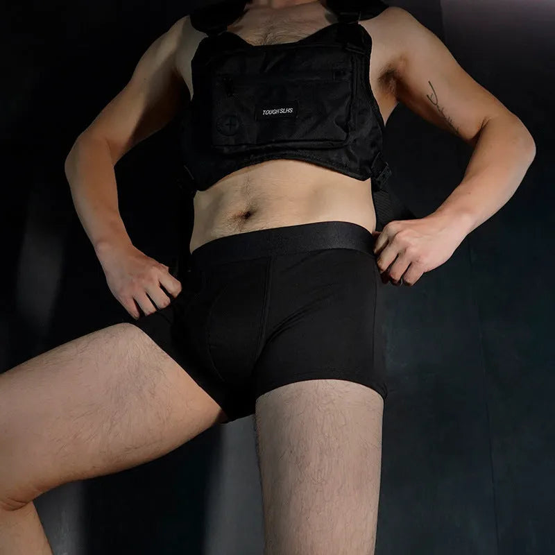 Men's solid colour cotton boxer shorts showing available black, white, silver grey and light green options