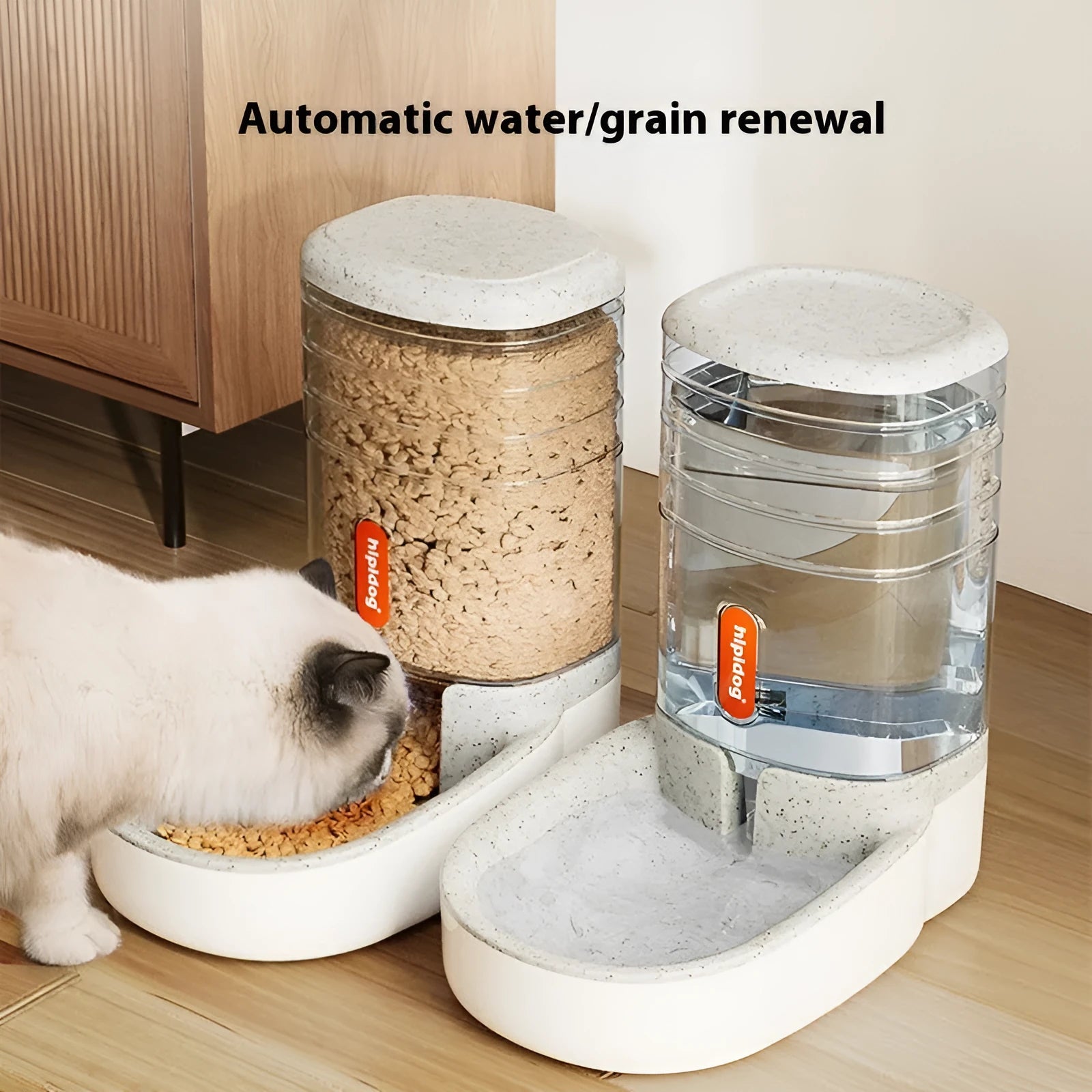Automatic pet water fountain with 3.8 litre capacity in blue, green, grey, or pink colours for dogs and cats